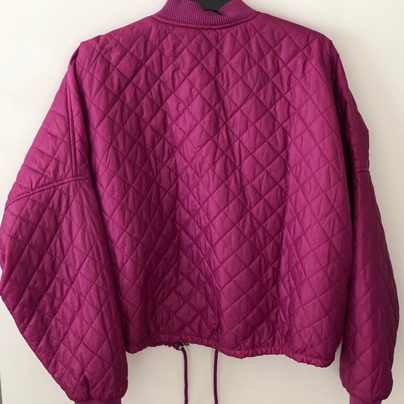 Free People Quilted Bomber Jacket NWOT - Picture 3 of 7